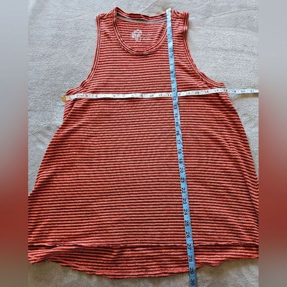 Anthropologie Pilcro Ashton Orange And Red Striped Tank Size Medium - Picture 7 of 8
